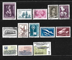 ARGENTINA – 1956-1959 – AIR MAIL ISSUES - 13 DIFFERENT STAMPS – MINT/USED - Picture 1 of 2