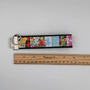 Alicia en el País de las Maravillas Rayas Cinta Algodón Correas Muñequera Llavero 6 pulgadas - Imagen 1 de 2