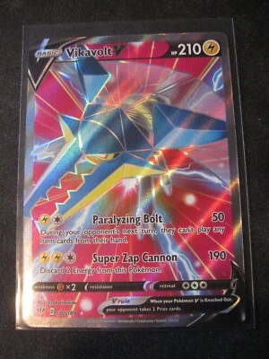 VIKAVOLT V 2020 Pokemon Sword and Shield Darkness Ablaze #180 HOLO UR Full Art - Image 1 of 2