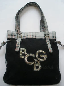 BCBGIRLS BLACK CORDUROY SHOULDER BAG HOT UNIQUE - Picture 1 of 8