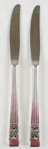 2 Oneida Community Coronation 8.5" Silverplate Modern Hollow Grille Knives, 1936 - Picture 1 of 2