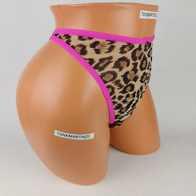 CALCINHA TANGA MERGULHADA LANE BRYANT CACIQUE PLUS 22/24 ANIMAL LEOPARDO BRONZEADO ROSA SEXY - Imagem 1 de 4