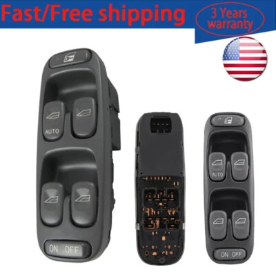 8638452 Interruptor de ventana eléctrica del lado del conductor para Volvo S70 V70 2,4 L 1998 1999 2000 Foto 1 de 4