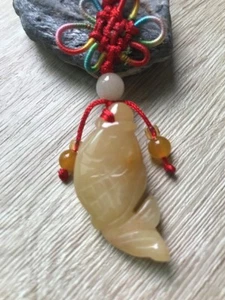 Feng Shui pez carpa que cuelga miel jade buena fortuna - Imagen 1 de 7