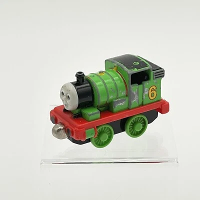 Thomas & Friends Take N Play Train Engine Diecast Percy 6 Verde 2009 - Imagem 1 de 4