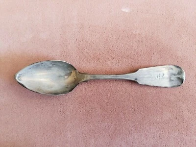 ANTIQUE COLLECTABLE 6" * PARKER * COIN SILVER (90%) TEA SPOON - MONO - Image 1 of 4