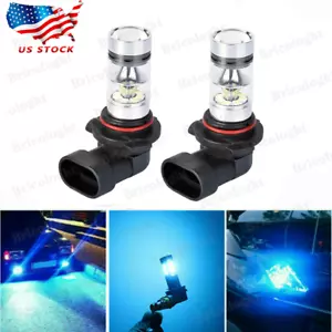 Pair 9140 9145 H10 HB3 9005 LED Fog Light 200W 8000K Blue Driving DRL Bulb A+++ - Picture 1 of 10