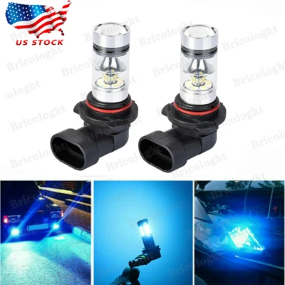 Pair 9140 9145 H10 HB3 9005 LED Fog Light 200W 8000K Blue Driving DRL Bulb A+++ - Image 1 of 4