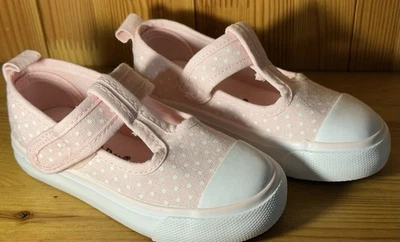 Lily & Dan Toddler Canvas Slip On Shoes Memory Foam Pink Polka Dot Sz 7/8 NEW - Image 1 of 4