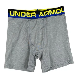 Under Armour Shorts Boys Youth Medium Gray Baselayer Training Athletic Kids - Picture 1 of 6