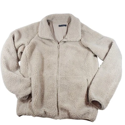 Jaqueta Brandy Melville lã difusa com zíper estilo urso de pelúcia aconchegante macia - Imagem 1 de 4
