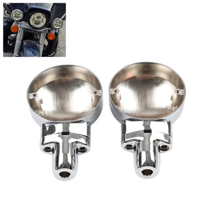 Chrome Front Blinker Gehäuse Halterung Für Harley Sportster Street Glide FLHX - Image 1 of 4