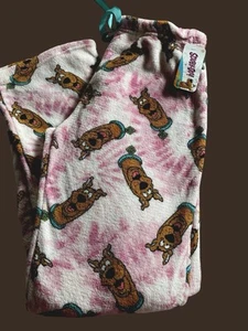 Pigiama donna Scooby Doo lounge pantaloni taglia grande pile morbido pigiama rosa - Foto 1 di 1