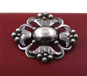 Vintage Georg Jensen Brooch #173 Sterling Silver Early mark - Picture 1 of 5