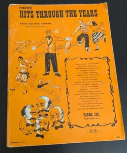 Vintage Harms Hits Through The Years Worte & Musik komplett 1951 - Bild 1 von 5