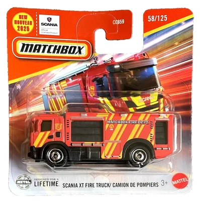 Matchbox Scania XT Fire Truck LKW Feuerwehr 58/125 '25 1:64 Modellauto Spielzeug - Bild 1 von 4