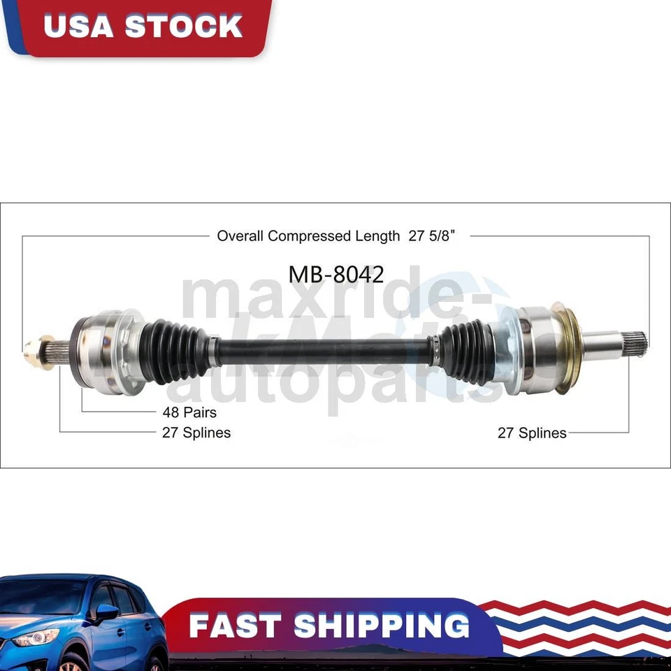 Junta de eje trasero izquierdo del lado del conductor CV compatible con Mercedes-Benz C250 2012 2013 2014 2015 Foto 1 de 1
