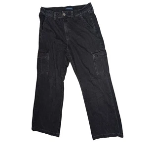 Aeropostale Damen-Cargohose hoher Bund weites Bein Größe 12 schwarz Jeans Skater - Bild 1 von 7