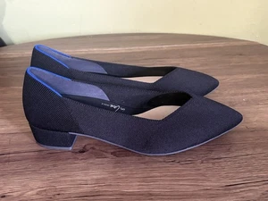 Rothy’s Black The High Point Women’s Size 12.5 Heeled Shoes W/ In Love Insoles - Picture 1 of 9