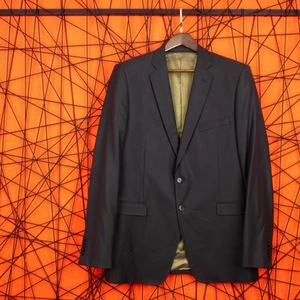 Versace Collection Men's Black Woolblend Herringbone Classic Trend Blazer 56 - Picture 1 of 24