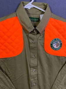 Kevins Plantation Shooting Shirt Mens Medium Padded Hunting Orange Pine Ridge - Picture 1 of 11