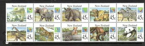 NEW ZEALAND MNH 1994 SG1820-1829 STAMP MONTH - WILD ANIMALS - Picture 1 of 1