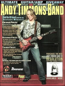 Andy Timmons Band Ibanez SA160 Mesa Boogie amplificador de guitarra 2006 concurso anuncio de regalo - Imagen 1 de 3