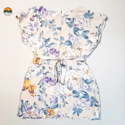 Mameluco de una pieza Blue Bird azul crema lavanda floral cremallera trasera para mujer talla S Foto 1 de 4