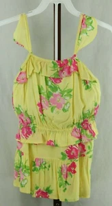 The Children's Place Girls Yellow Floral 2 Piece Skirt Top Outfit Set Size 5/6 - Picture 1 of 8