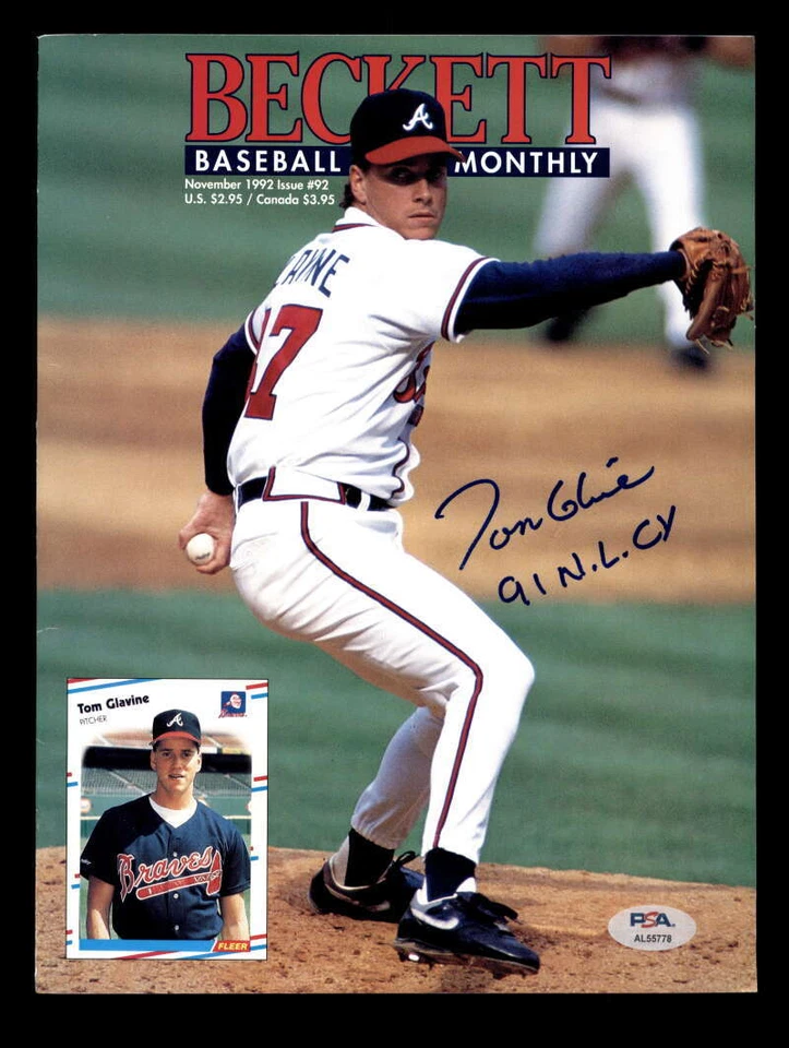 Tom Glavine PSA DNA Signed 8x10 Photo Autograph 1 Braves - Image 1 of 2