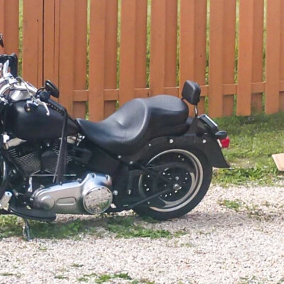 Quick Detach Passenger Backrest Sissy Bar For Harley Fat Boy FLSTF Softail FXST - Image 1 of 4