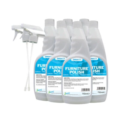 2Work Furniture Polish Trigger Cleaner Spray 750ml (Pack of 6) 2W07251 - 2W07251 - Image 1 of 3