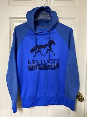 Kentucky Horse Park Pullover Gráfico Sudadera con Capucha Sudadera 2 Tonos Azul Adulto M Foto 1 de 4