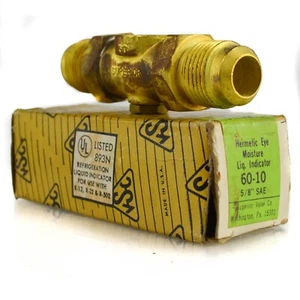 SUPERIOR VALVE Hermetic Eye Moisture Liquid Indicator 60-10 5/8" SAE 500psi - Picture 1 of 7