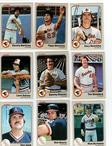 1983 FLEER BASEBALL- complete your set 1-250