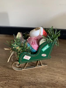 Vintage AGC Babbo Natale in slitta tropicale Hong Kong decorazione natalizia - Foto 1 di 11