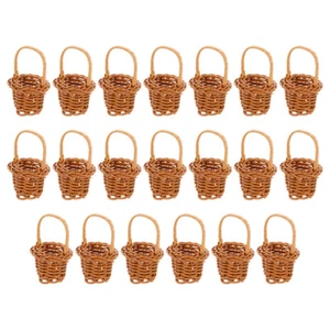 20PCS Cesto Piccolo Casale Decorativo Tessuto Cestino Piccolo Cesto Caramelle - Foto 1 di 12