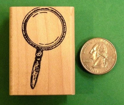 Lupa - Sello de profesor montado en madera Foto 1 de 2