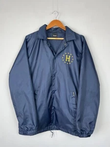 Huf Streetwear Skateboard Men Dark Blue Coach Nylon Jacket Size M - Picture 1 of 8
