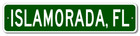 Islamorada, Florida Metal Wall Decor City Limit Sign - Aluminum