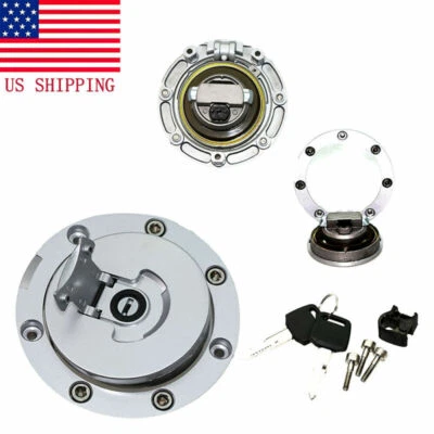 Motorcycle Fuel Gas Cap w/ Keys For Honda CBR600 F4 F4I 1999 2000 2001 2002 2003 - Image 1 of 4