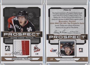 2014 ITG Draft Prospects Prospect Game Used Gold /15 Brendan Perlini Patch