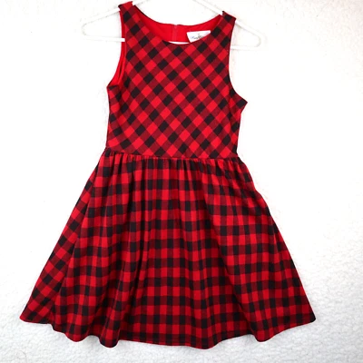 Vestido rojo a cuadros búfalo tejido ediciones raras para niñas grandes talla 10 Foto 1 de 3