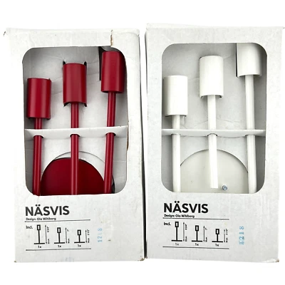 IKEA Näsvís Candle Holder Set Of 6 In Red & White By Ola Wihlborg NIB 501.962.93 - Image 1 of 4
