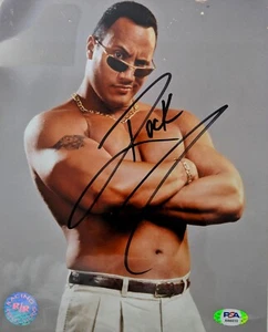 Dwayne Johnson The Rock Autograph Signed 8 x 10 Psa Coa Promo Photo Wwe Wwf - Picture 1 of 1