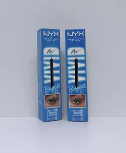 2 X Nyx Brights Matte Liquid Eyeliner Cobalt Crush 0.06 Oz Each - Picture 1 of 1