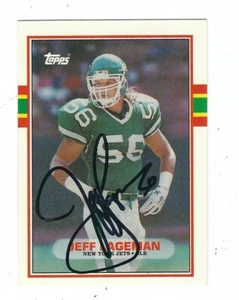 Autographed JEFF LAGEMAN New York Jets 1989 Topps Card #49 w/COA - Picture 1 of 1