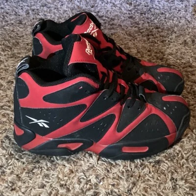 Zapatillas de baloncesto Reebok Kamikaze 1 Mid Shawn Kemp retro negras rojas 6,5 para hombre Foto 1 de 4