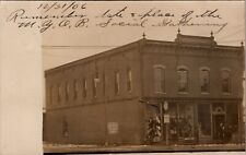 Walkerton Indiana RPPC Globe Clothier and Central Drug Store 1906 Postcard X12
