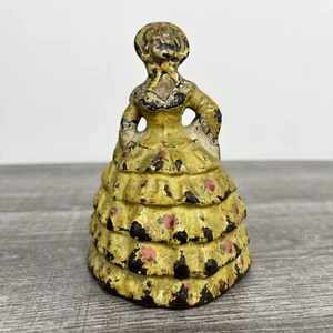Vintage Cast Iron Victorian Woman in Dress Statue / Door Stop - Very Heavy 3.5lb - Imagen 1 de 10
